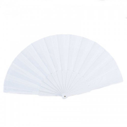 Abanico de plástico blanco