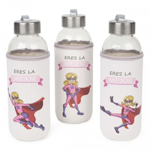 Bidón de cristal héroe niña