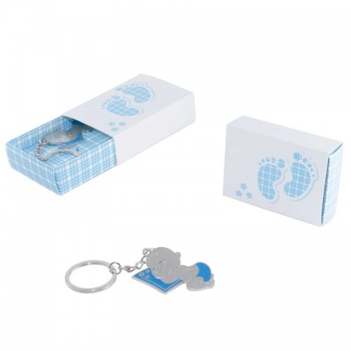 Caja bebe llavero dormilon azul