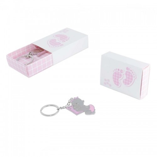 Caja bebe llavero dormilon rosa