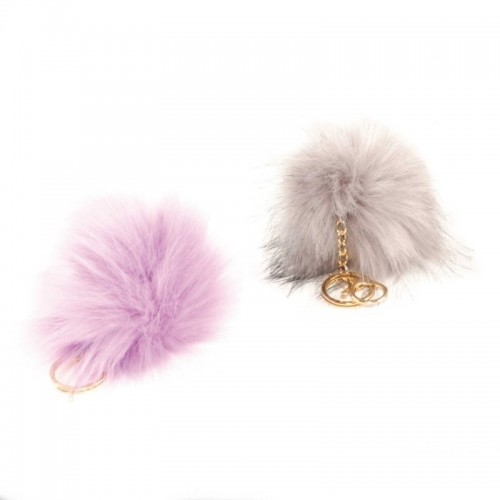 Llavero pompom redondo