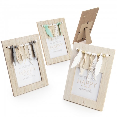 Portafoto madera natural