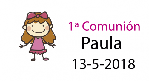 Etiquetas comunión niña divertida