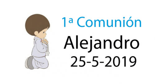 Etiquetas comunión niño rezando