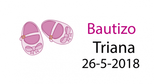 Etiquetas zapatillas rosa bautizo