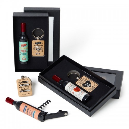 Set abridor y llavero con frases 