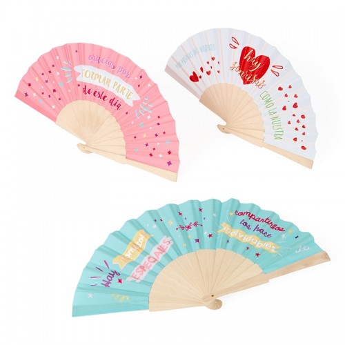 Abanico pastel frases
