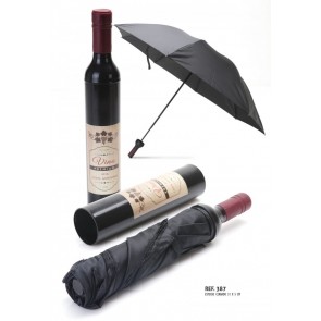 Paraguas hombre botella vino (Disponible en Junio)