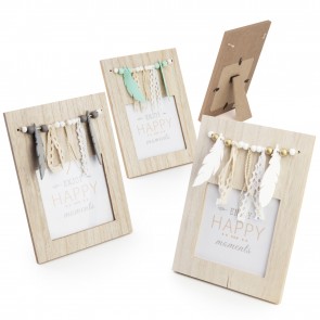 Portafoto madera natural