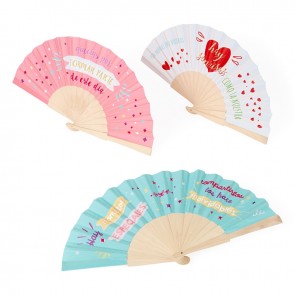 Abanico pastel frases